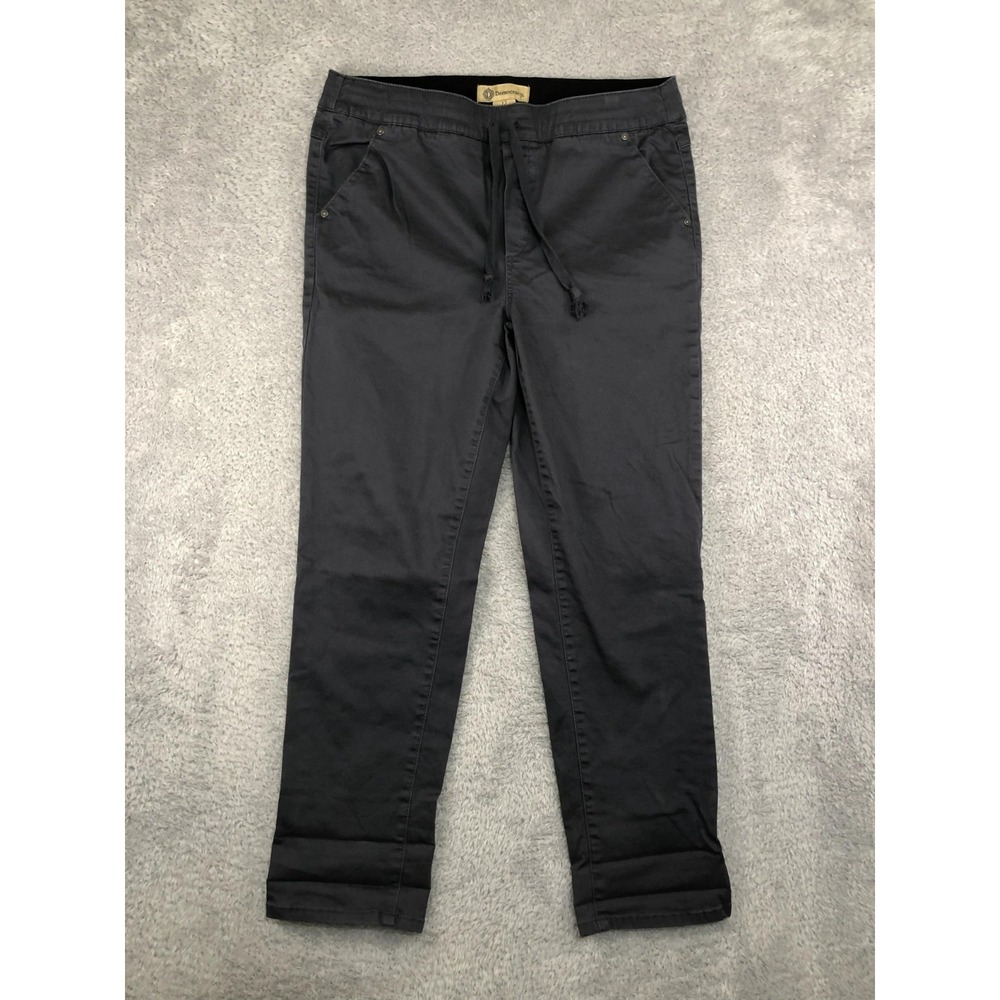 Democracy Pants Women's 12 (34x27.5) Gray High Rise Pull On Drawstring
